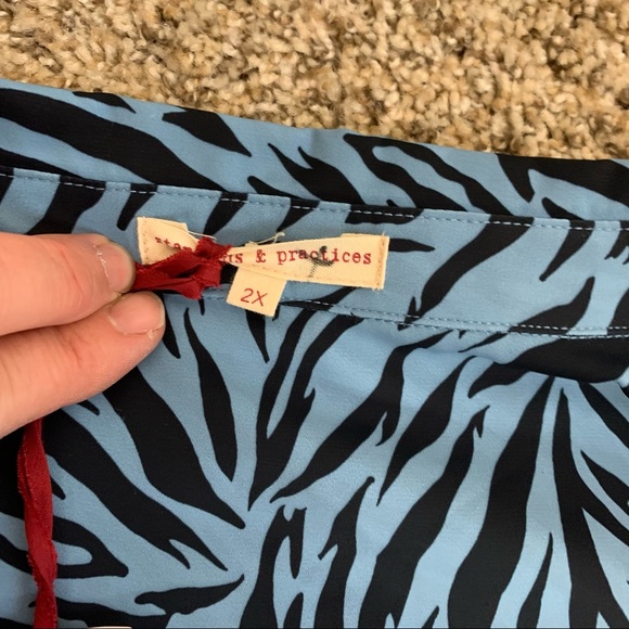 Standards & Practices blue Zebra Fever dress NWT - Picture 7 of 14